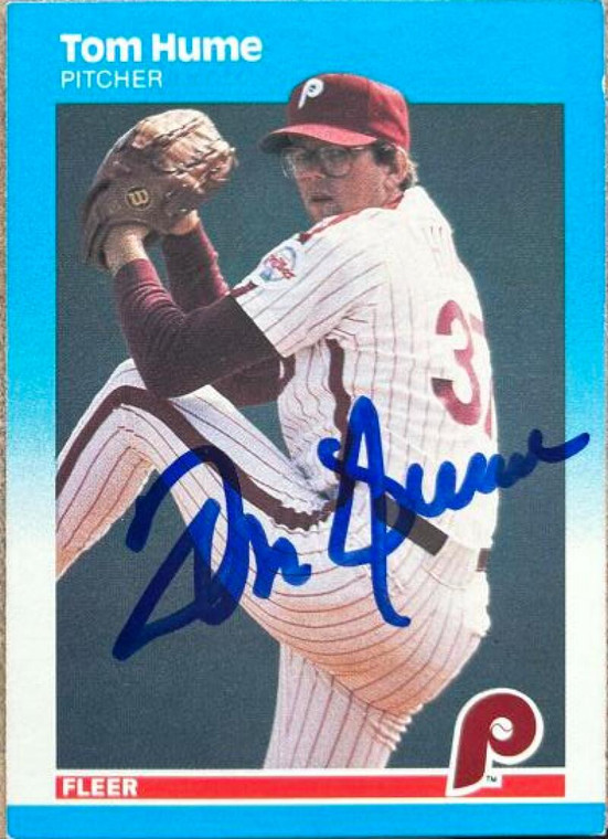 Tom Hume Autographed 1987 Fleer #177