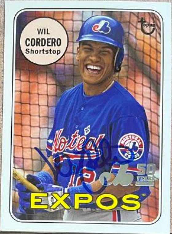 Wil Cordero Autographed 2019 Topps Archives - 50th Anniversary of the Montral Expos #MTL-WC 