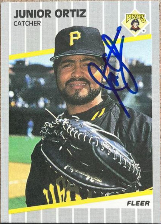 Junior Ortiz Autographed 1989 Fleer #215