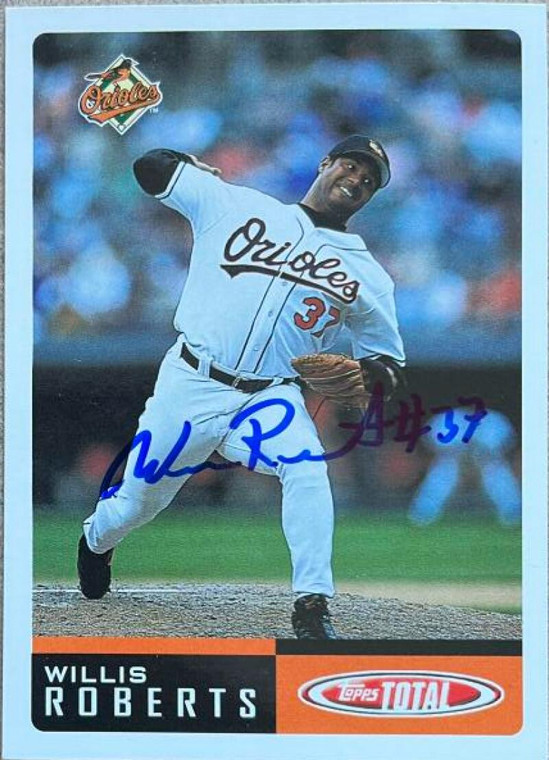 Willis Roberts Autographed 2002 Topps Total #825