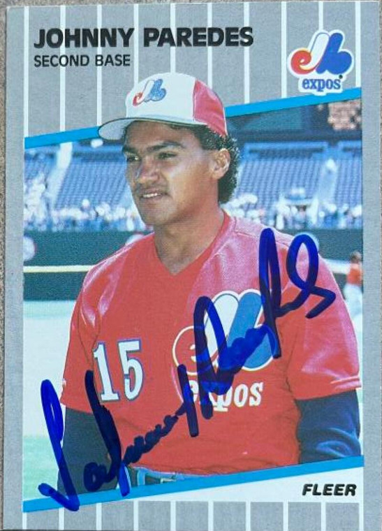 Johnny Paredes Autographed 1989 Fleer #388