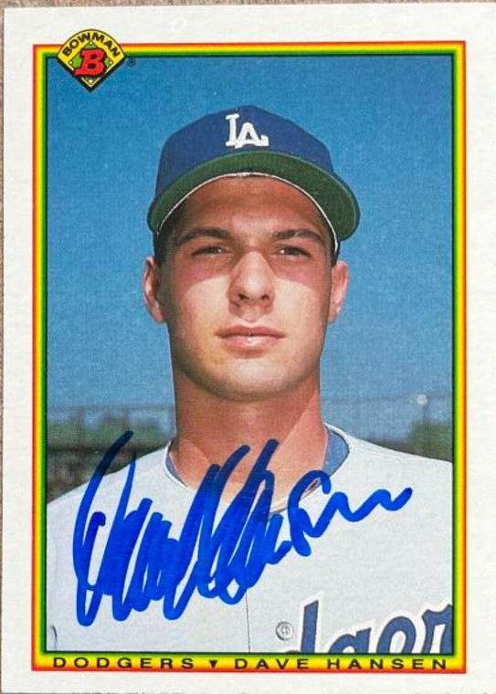 Dave Hansen Autographed 1990 Bowman Tiffany #93