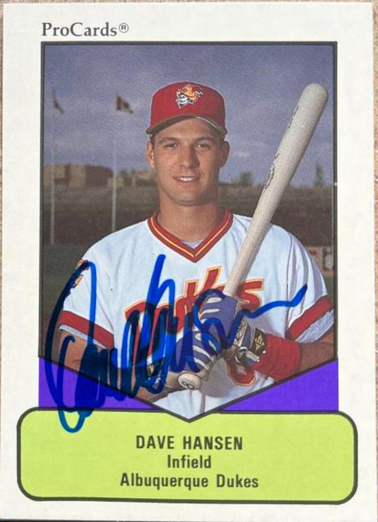 Dave Hansen Autographed 1990 Pro Cards AAA #71