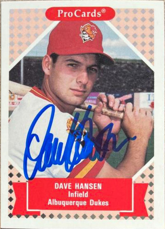 Dave Hansen Autographed 1991-92 ProCards Tomorrow's Heroes #238