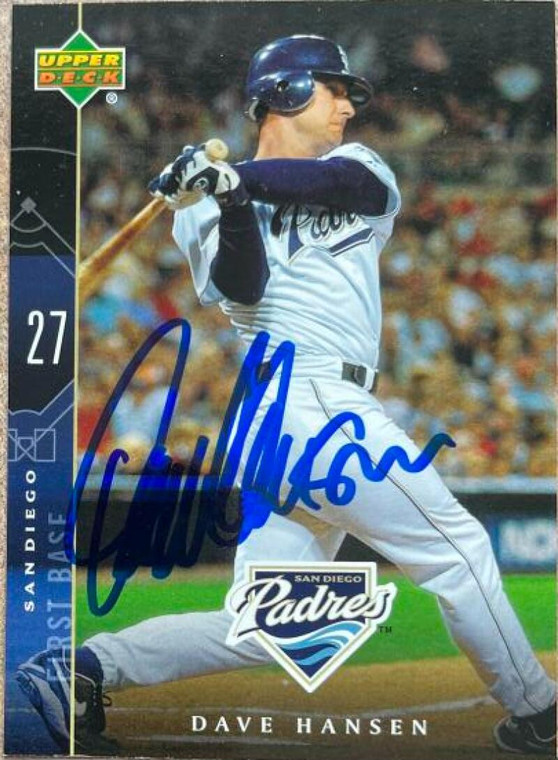 Dave Hansen Autographed 2004 Upper Deck San Diego Padres #18