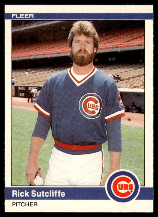 1984 Fleer Update #114 Rick Sutcliffe NM Chicago Cubs 