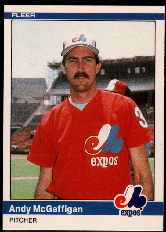 1984 Fleer Update #78 Andy McGaffigan NM Montreal Expos 