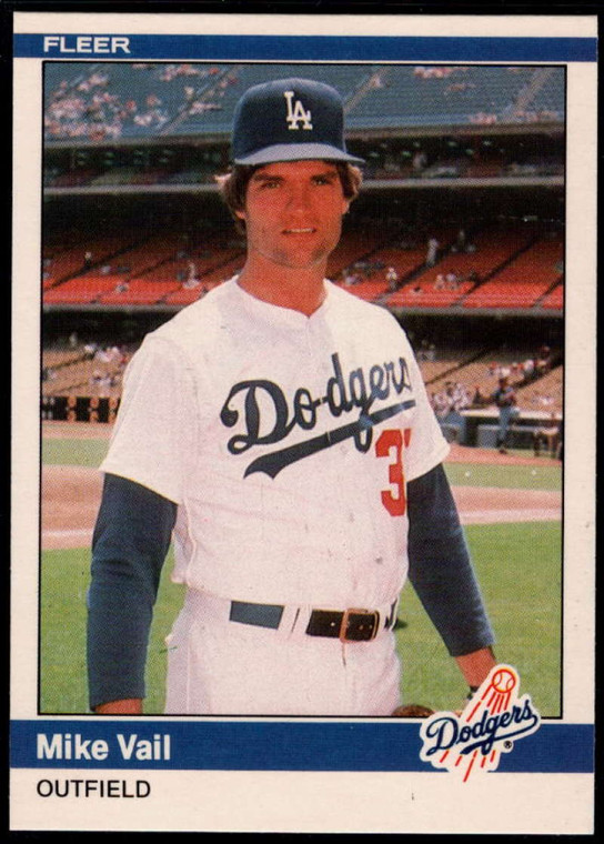 1984 Fleer Update #122 Mike Vail NM Los Angeles Dodgers 