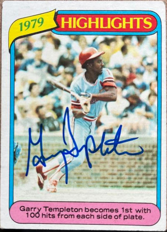 Garry Templeton Autographed 1980 Topps #5