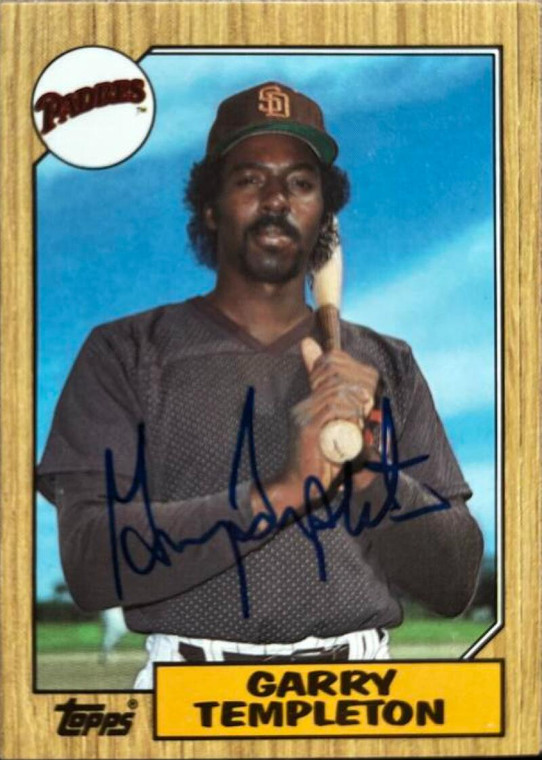 Garry Templeton Autographed 1987 Topps Tiffany #325