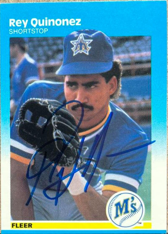 Rey Quinones Autographed 1987 Fleer #595