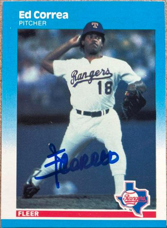 Ed Correa Autographed 1987 Fleer Glossy #122