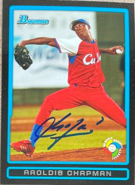 Aroldis Chapman Autographed 2009 Bowman - WBC Prospects #BW12 