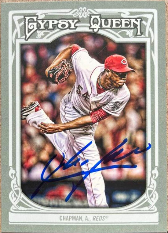 Aroldis Chapman Autographed 2013 Topps Gypsy Queen #12