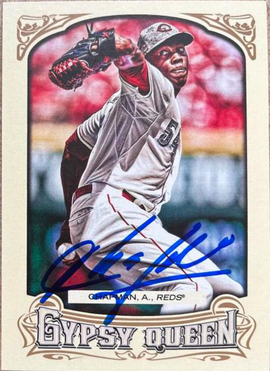 Aroldis Chapman Autographed 2014 Topps Gypsy Queen #194