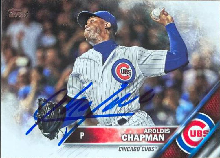 SOLD 139290 Aroldis Chapman Autographed 2016 Topps Update #US145