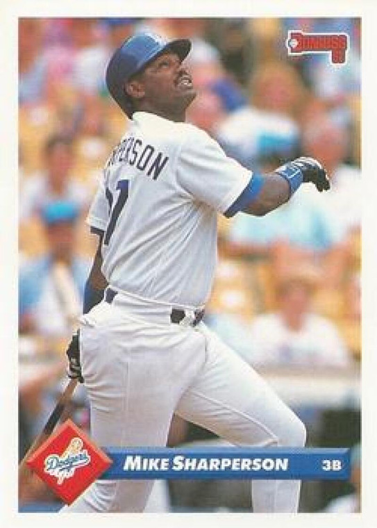 1993 Donruss #166 Mike Sharperson VG Los Angeles Dodgers 