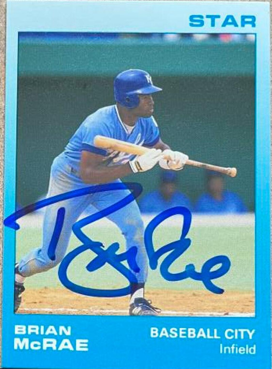 Brian McRae Autographed 1988 Star Baseball City Royals #17