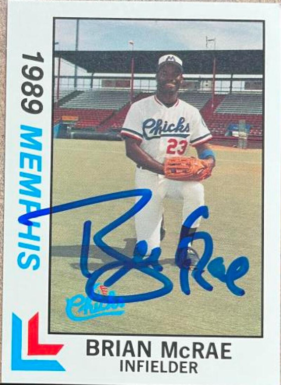 Brian McRae Autographed 1989 Best Memphis Chicks #13