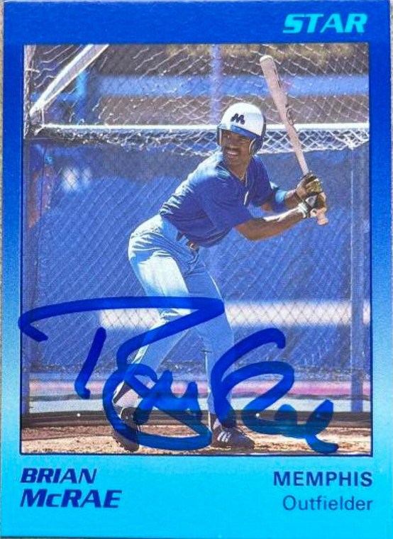 Brian McRae Autographed 1989 Star Memphis Chicks #44