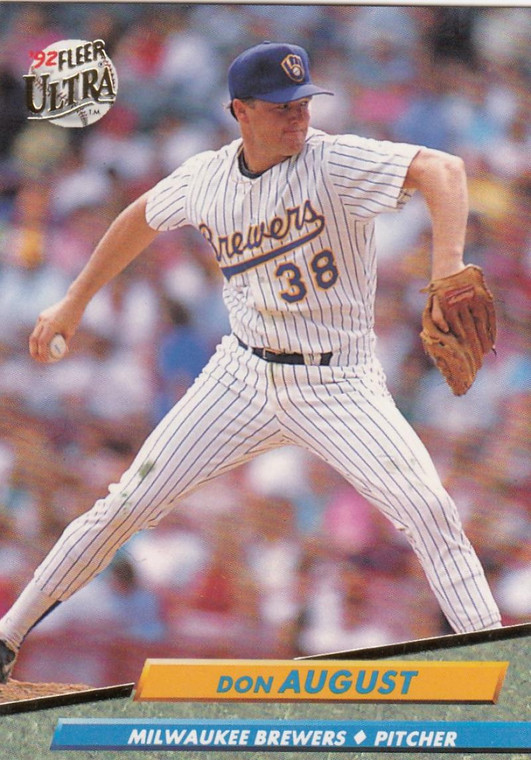 1992 Ultra #78 Don August VG Milwaukee Brewers 