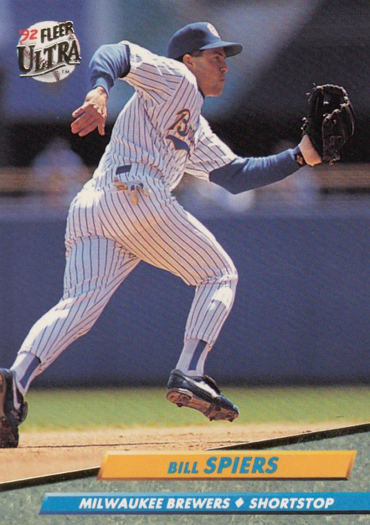 1992 Ultra #84 Bill Spiers VG Milwaukee Brewers 