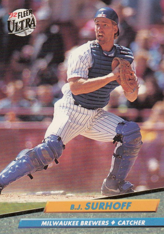 1992 Ultra #85 B.J. Surhoff VG Milwaukee Brewers 