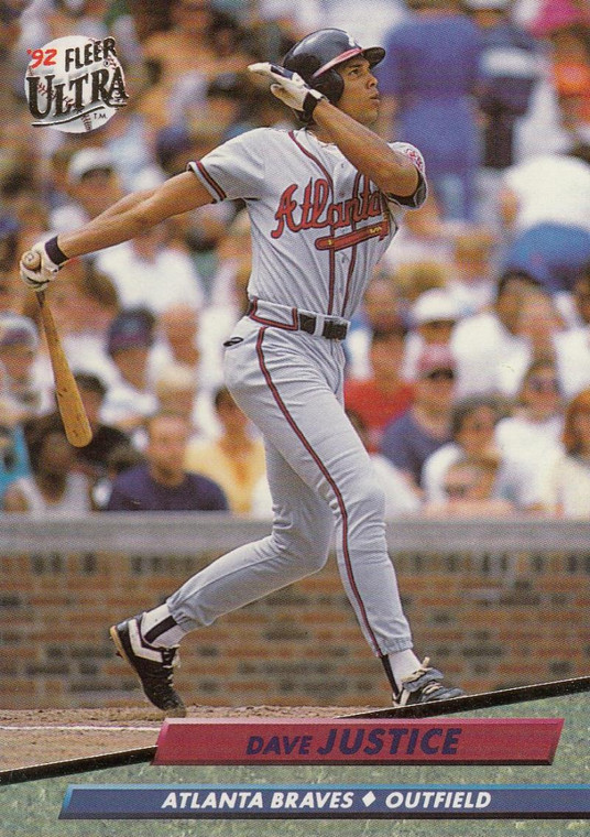 1992 Ultra #164 David Justice VG Atlanta Braves 