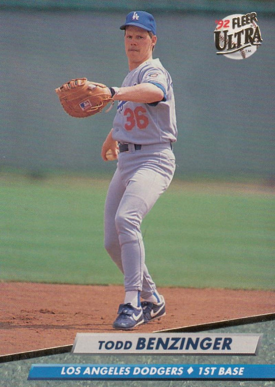 1992 Ultra #499 Todd Benzinger VG Los Angeles Dodgers 