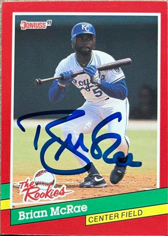 Brian McRae Autographed 1991 Donruss The Rookies #31