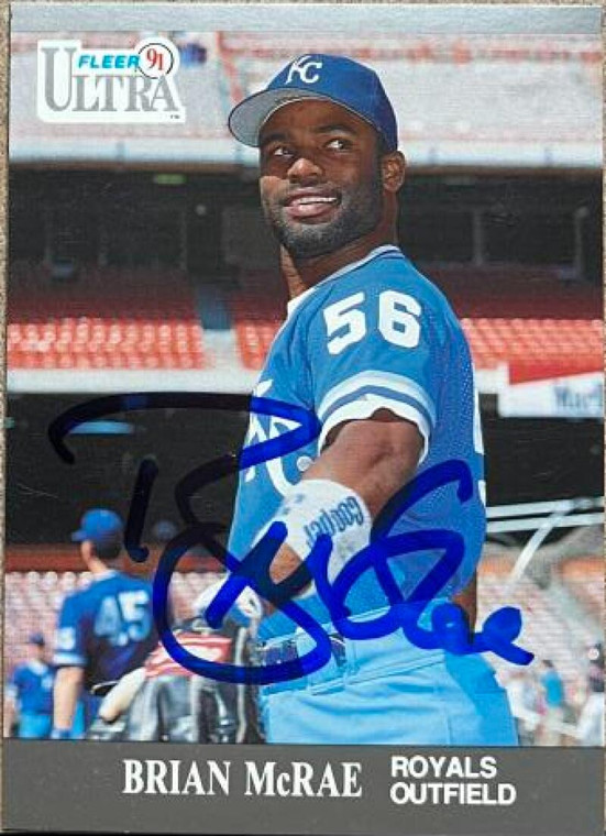 Brian McRae Autographed 1991 Fleer Ultra #152