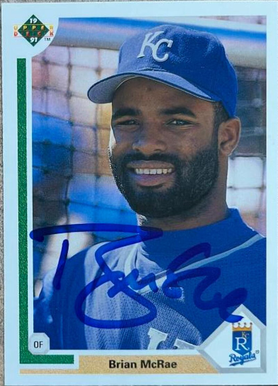 Brian McRae Autographed 1991 Upper Deck #543