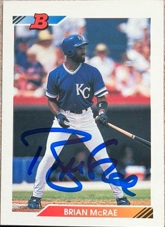 Brian McRae Autographed 1992 Bowman #66