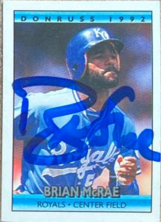 Brian McRae Autographed 1992 Donruss Cracker Jack I #20