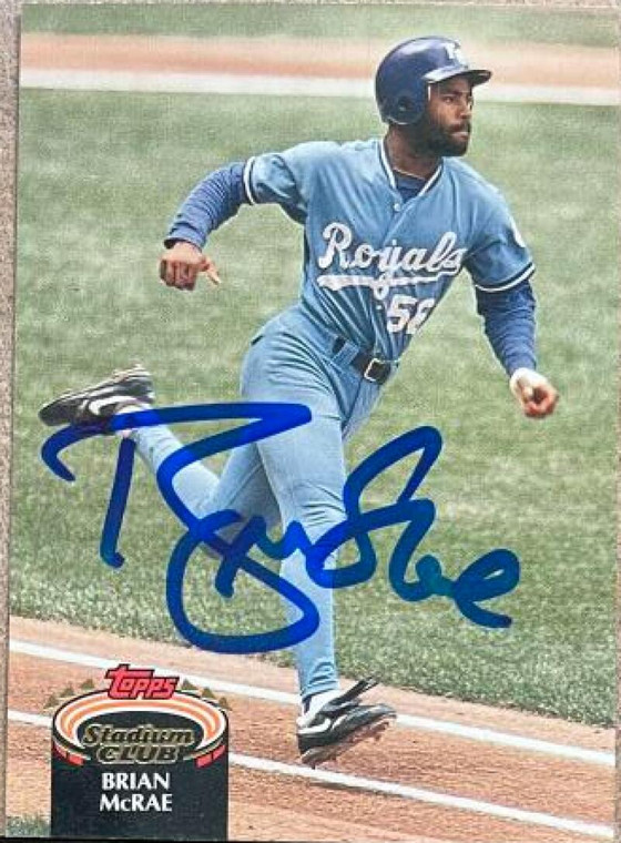 Brian McRae Autographed 1992 Stadium Club #270