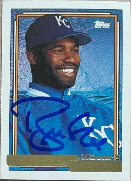 Brian McRae Autographed 1992 Topps Gold Winner #659