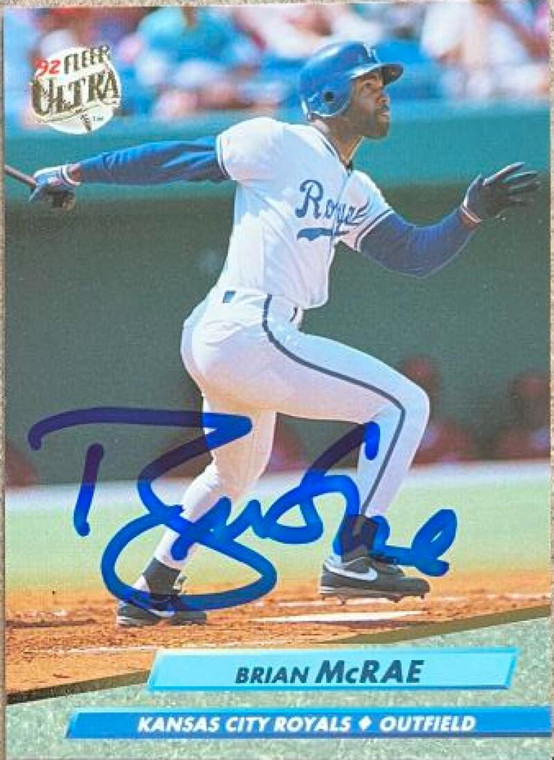 Brian McRae Autographed 1992 Fleer Ultra #75