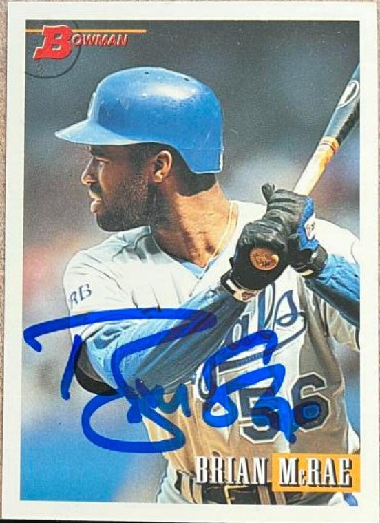 Brian McRae Autographed 1993 Bowman #589