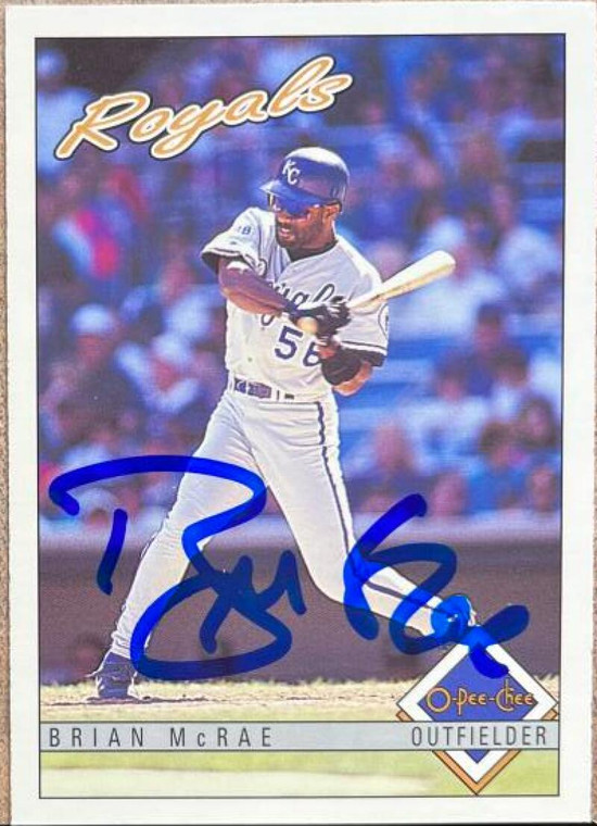 Brian McRae Autographed 1993 O-Pee-Chee #287