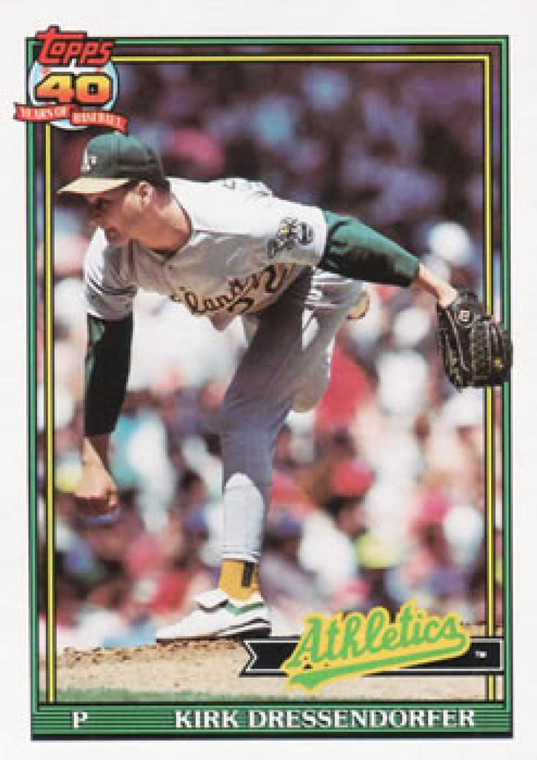 1991 Topps Traded #35T Kirk Dressendorfer NM-MT RC Rookie Oakland Athletics 