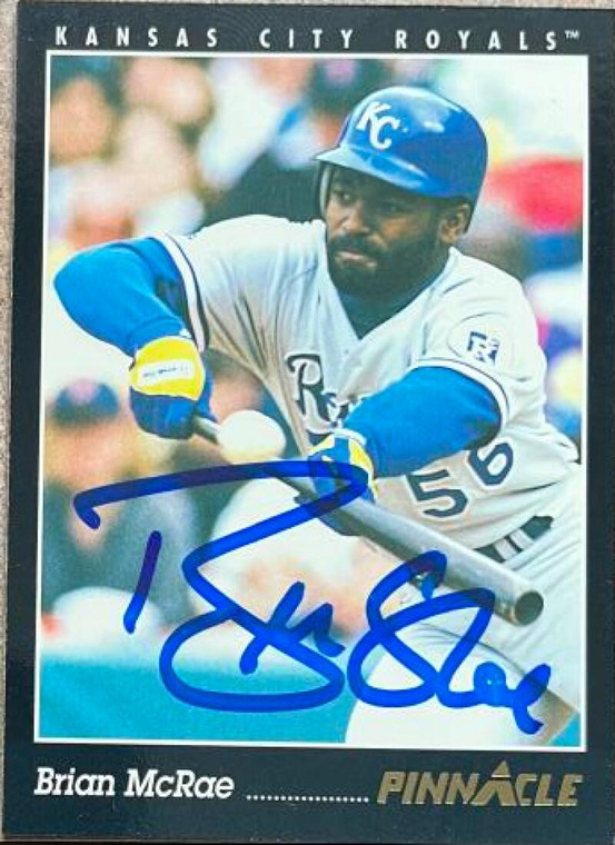 Brian McRae Autographed 1993 Pinnacle #367