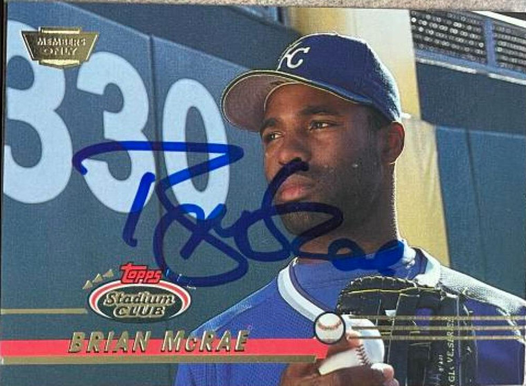 Brian McRae Autographed 1993 Stadium Club First Day Production #33