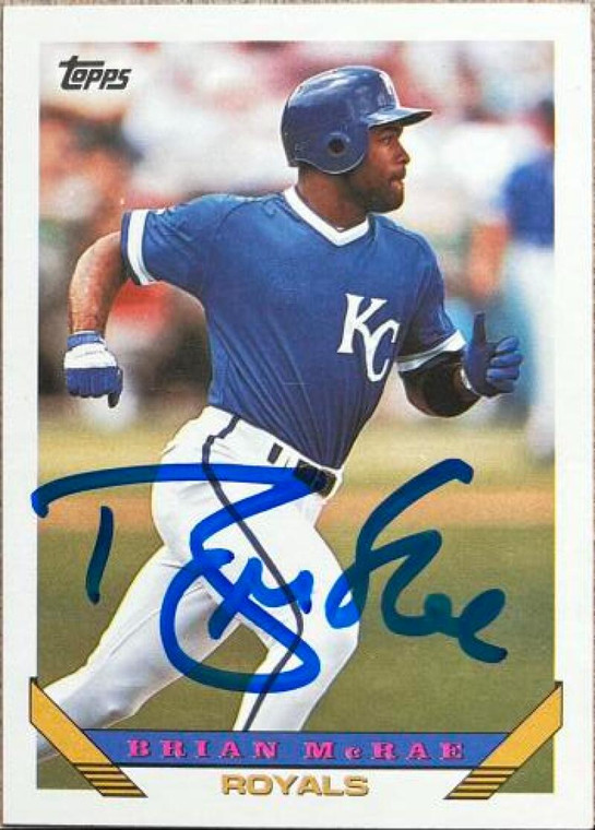 Brian McRae Autographed 1993 Topps #49