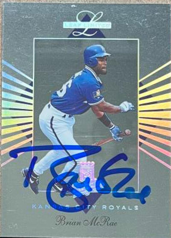 Brian McRae Autographed 1994 Leaf Limited #41