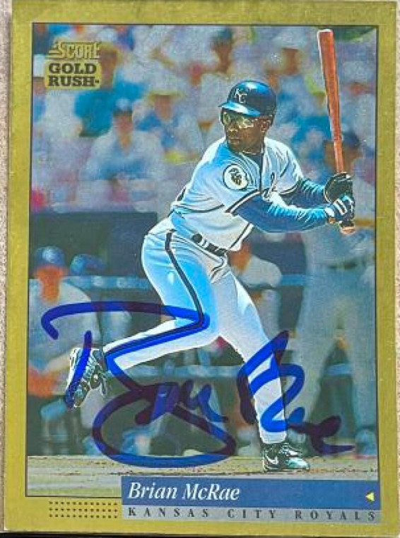 Brian McRae Autographed 1994 Score Gold Rush #19