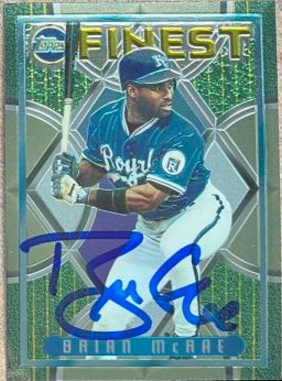 Brian McRae Autographed 1995 Topps Finest #175