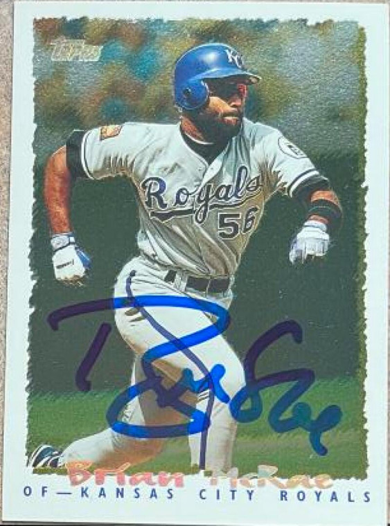 Brian McRae Autographed 1995 Topps Cyberstats #391