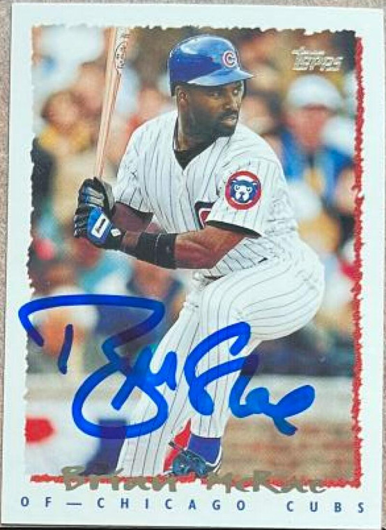Brian McRae Autographed 1995 Topps Traded & Rookies #26T
