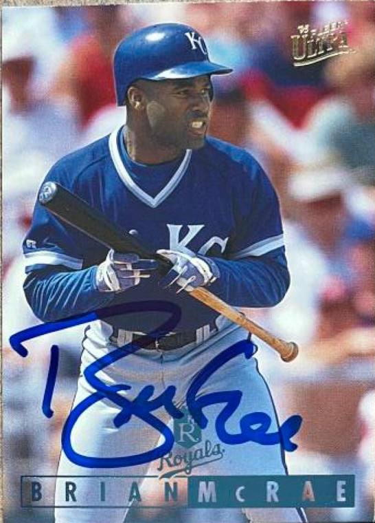 Brian McRae Autographed 1995 Fleer Ultra #60