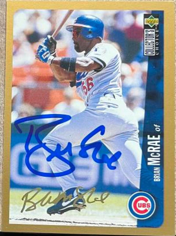 Brian McRae Autographed 1996 Collector's Choice Gold Signature #84